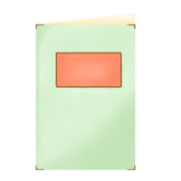 carnet de croquis avec vert Couleur png