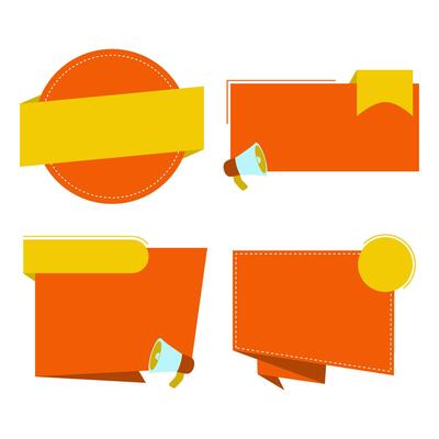 sale banner promotion set flat design vector