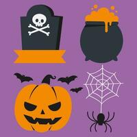 halloween set vector badge