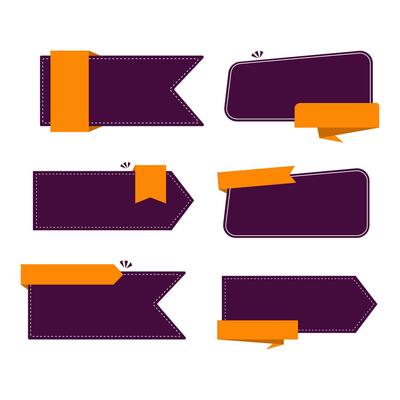 sale banner promotion set flat design vector
