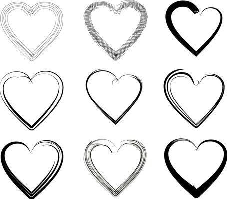 Sensual hearts abstract