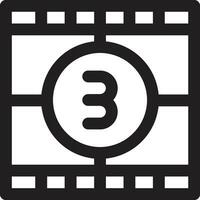 Cinema Countdown Vector Icon