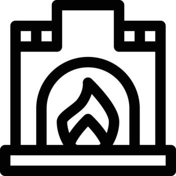 Fireplace Vector Icon
