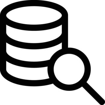 buscar base de datos vector icono