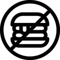 No Fast Food Vector Icon