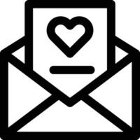 icono de vector de carta de amor