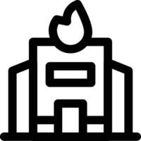 Building Fire Vector Icon