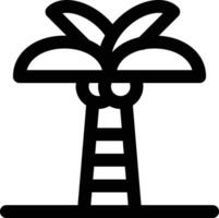 icono de vector de árbol de coco