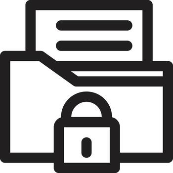 asegurado carpeta vector icono