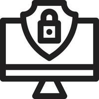 Computer Security Vector Icon