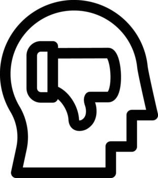 Negative Thinking Vector Icon
