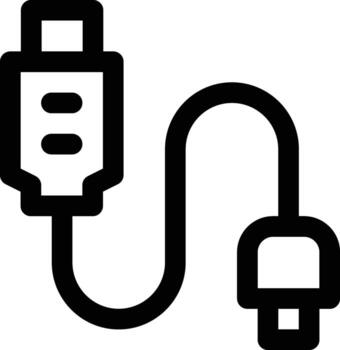 icono de vector de cable usb