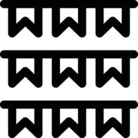 New Year Flags Vector Icon