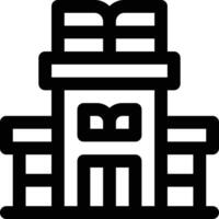 icono de vector de edificio de biblioteca