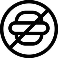 No Eating Vector Icon