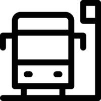 icono de vector de parada de autobús