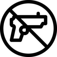 No Weapons Vector Icon