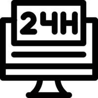 24 Hours News Vector Icon