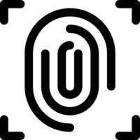 Fingerprint Scanner Vector Icon