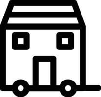 House on Wheels Vector Icon