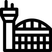 icono de vector de edificio de aeropuerto