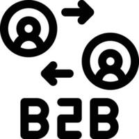 b2b márketing vector icono