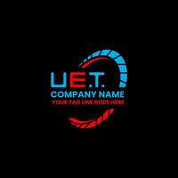 UET letter logo vector design, UET simple and modern logo. UET luxurious alphabet design