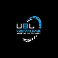 ubl letra logo vector diseño, ubl sencillo y moderno logo. ubl lujoso alfabeto diseño