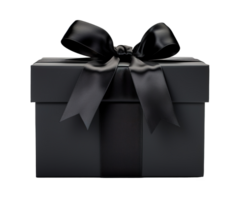 black box with black ribbon isolated ai generative png