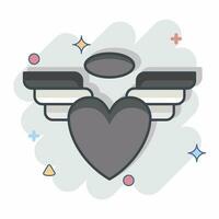 Icon Angle. related to Valentine Day symbol. comic style. simple design editable. simple illustration vector