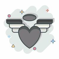 Icon Angle. related to Valentine Day symbol. comic style. simple design editable. simple illustration vector