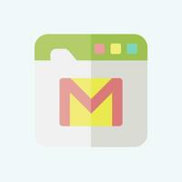 Icon Webmail. related to Communication symbol. flat style. simple design editable. simple illustration vector