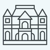 Icon Musee Rodin. related to France symbol. line style. simple design editable. simple illustration vector