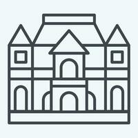 Icon Musee Rodin. related to France symbol. line style. simple design editable. simple illustration vector