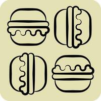 Icon Macaron. related to France symbol. hand drawn style. simple design editable. simple illustration vector