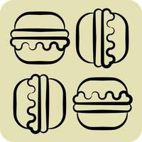 Icon Macaron. related to France symbol. hand drawn style. simple design editable. simple illustration vector