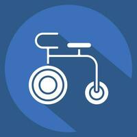 Icon Acrobatic Bike. related to France symbol. long shadow style. simple design editable. simple illustration vector