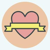 Icon Love. related to Valentine Day symbol. color mate style. simple design editable. simple illustration vector