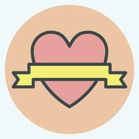 Icon Love. related to Valentine Day symbol. color mate style. simple design editable. simple illustration vector