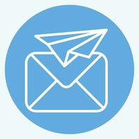 Icon Mailing. related to Communication symbol. blue eyes style. simple design editable. simple illustration vector