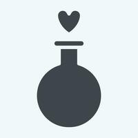 Icon Love Potion. related to Valentine Day symbol. glyph style. simple design editable. simple illustration vector