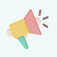Icon Megaphone. related to Communication symbol. flat style. simple design editable. simple illustration vector