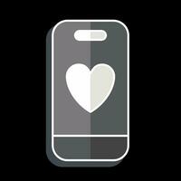 Icon Smart Phone. related to Valentine Day symbol. glossy style. simple design editable. simple illustration vector