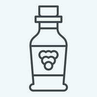 Icon Grape Win. related to France symbol. line style. simple design editable. simple illustration vector
