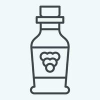 Icon Grape Win. related to France symbol. line style. simple design editable. simple illustration vector