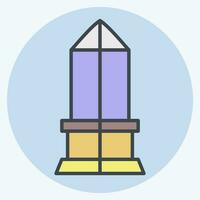 Icon Place De La Concorde. related to France symbol. color mate style. simple design editable. simple illustration vector
