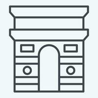 Icon ARC De Triomphe. related to France symbol. line style. simple design editable. simple illustration vector