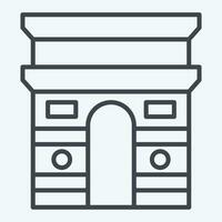 Icon ARC De Triomphe. related to France symbol. line style. simple design editable. simple illustration vector