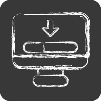 icono cargando. relacionado a comunicación símbolo. tiza estilo. sencillo diseño editable. sencillo ilustración vector