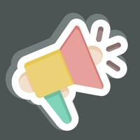 Sticker Megaphone. related to Communication symbol. simple design editable. simple illustration vector